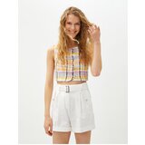 Koton Crop Tweed Vest with Heart Button | Shoptok.si