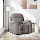 Masažni naslonjač od tkanine smeđesivi | shoptok.hr