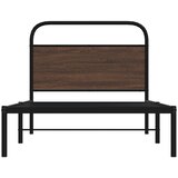  Okvir kreveta bez madraca smeđa boja hrasta 100x190 cm drveni | shoptok.hr