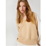 Koton Crew Neck Sweatshirt Relaxed Cut Long Sleeve Ribbed | Shoptok.si