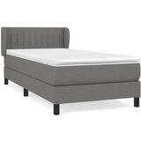  Okvir kreveta s oprugama i madrac tamnosivi 80x200cm od tkanine | shoptok.hr