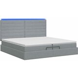  Krevet od pjene s madracem i LED-om Svjetlosiva 200 x 200 cm | shoptok.hr