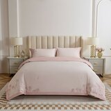Svilanit Pamučno satenska PREMIUM vezena posteljina Ruby light rose univ | shoptok.hr