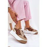Boto Women Sneakers On Massive Platform Leopard Beige Tamorniel | Shoptok.si