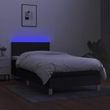  box spring s madracem LED crni 90x200 cm od tkanine | shoptok.hr
