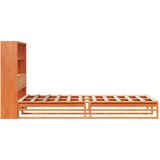 vidaXL Krevet s regalom za knjige bez madraca 90 x 200 cm masivno drvo | shoptok.hr