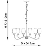  Endon 103315 - Luster na lancu 6xE14/6W/230V sjajni hrom | Eponuda.com