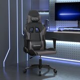  Masažna igraća stolica crno-siva od umjetne kože | shoptok.hr