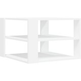 Maison Chic Klubska mizica - kavna mizica - Nizka mizica bela 59,5x59,5x40 cm inženirski les, (21753410) Cene