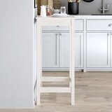 vidaXL Barska miza bela 50x50x110 cm trdna borovina Cene
