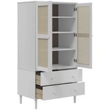  Komoda SENJA bijela izgled ratana 90x55x175 cm masivna borovina | Eponuda.ba