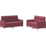  2-dijelni set sofa s jastucima crvena boja vina od tkanine | shoptok.hr