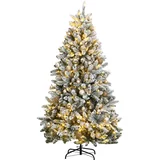  Umjetno božićno drvce 300 LED sa šarkama i kuglicama 180 cm