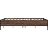  Okvir kreveta smeđi hrast 140x200cm konstruirano drvo i metal | shoptok.hr