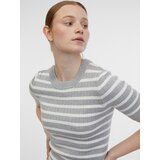 Orsay Light Grey Women's Striped Knit Top - Women's | Shoptok.si
