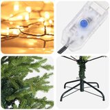  Umjetno božićno drvce s nogom 180 cm 300 LED lampica - Zelena 180 cm s LED svjetlima | shoptok.hr