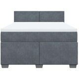 vidaXL Krevet s oprugama i madracem tamnosivi 140x200 cm baršunasti | shoptok.hr
