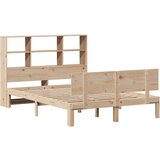 vidaXL Krevet s regalom za knjige bez madraca 120x200 cm od borovine | shoptok.hr