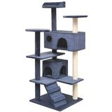 vidaXL Penjalica Grebalica za Mačke sa Stupovima od Sisala 125 cm Tamno Plava | shoptok.hr