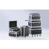 VISO Transportni zaboj, oblazinjen, aluminijast okvir s stenami iz vezanega lesa, z ročajem, zunaj DxŠxV 450 x 350 x 210 mm | Shoptok.si