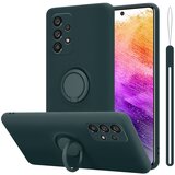 Cadorabo Ohišje, združljiv s Samsungom v tekoči zeleni barvi - zaščitni pokrov iz fleksibilnega silikona TPU z obročem, (20590514) | Shoptok.si
