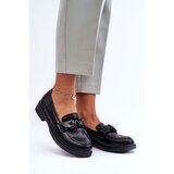 S. BARSKI Leather Loafers Half-Boots on Flat Heel Black SBarski HY335 | Shoptok.si