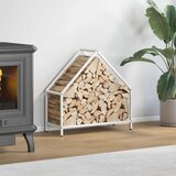 vidaXL stojalo za drva white 60x25x60 cm hladno valjano jeklo Cene