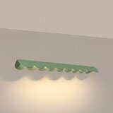 Thoro Žajbljevo zelena aluminijasta LED viseča svetilka BISCUIT &amp;ndash; Slike