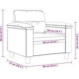  Fotelja tamnosiva 60 cm od mikrovlakana | shoptok.hr