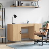 vidaXL Pisalna miza sonoma hrast 140x50x75 cm inženirski les Cene