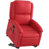  Masažni naslonjač na podizanje od umjetne kože crveni | shoptok.hr