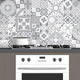 Ambiance Komplet 60 stenskih nalepk Vintage Design Shade of Gray, 10 x 10 cm Cene