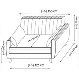  Alkon - dark grey dark grey 2-Seat sofa-bed Cene