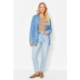 Trendyol blue Double Button High Waist Mom Jeans | ePonuda.com