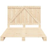  Okvir za krevet s uzglavljem 140x200 cm od masivne borovine | shoptok.hr