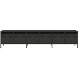 vidaXL TV ormarić crni 202x39x43,5 cm hladno valjani čelik | shoptok.hr