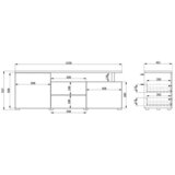 CARRYHOME NIZKA OMARICA bela, hrast artisan | Shoptok.si