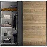 CARRYHOME OMARA Z DRSNIMI VRATI, barve grafita, barve hrasta | Shoptok.si