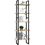 Ormarić za knjige s 5 razina 60 x 30 x 175 cm od borovine | shoptok.hr