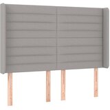  Uzglavlje s ušima svjetlosivo 147x16x118/128 cm od tkanine | shoptok.hr