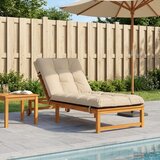  Jastučić za ležaljku VIANEN 100% poliester Krem 200 x 70 x 8 cm Slike