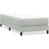 Box Spring krevet bez madracem svijetlo sivi 100x220 cm baršun | shoptok.hr