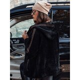 DStreet Kurtka damska alpaka krótka z kapturem NIVE czarna | shoptok.hr
