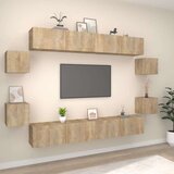  8-dijelni set TV ormarića boja hrasta sonome konstruirano drvo | shoptok.hr