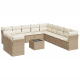 Maison Chic Seti vrtnega pohištva - Vrtna garnitura - Vrtni pohištvo set 12-delna z blazinami bež poli ratan, (21816408) | Shoptok.si
