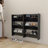vidaXL Zidni ormarići za cipele 2 kom sjajni crni 60x18x90 cm iverica cijene