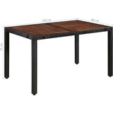  Zunanja jedilna garnitura 7-delna poli ratan in akacija črna, (20580838) | Shoptok.si