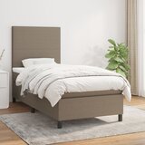  Krevet s oprugama i madracem smeđesivi 100 x 200 cm od tkanine | shoptok.hr