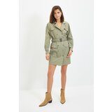 Trendyol Khaki Belted Buttoned Woven Jacket Dress | Eponuda.ba