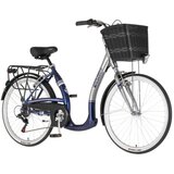 Visitor bicikl city vintage 26" alu 18" v-brake 6 brzina 155-178cm (s/m) plavo srebrni perla uv 1262103 | Eponuda.com